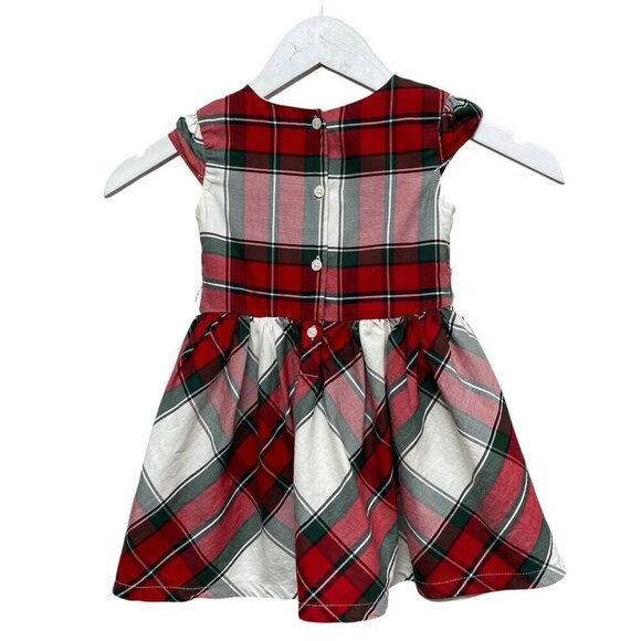CARTERS Red Plaid Holiday Dress 2T Toddler Girls Christmas Special Occasion Cott - Picture 3 of 9